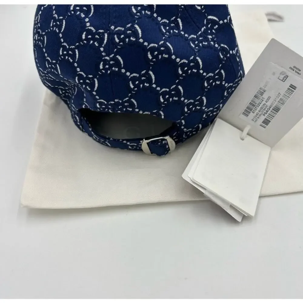 Men's Gucci, blue shadow GG adjustable baseball camp size medium, made in Italy - Picture 4 of 11